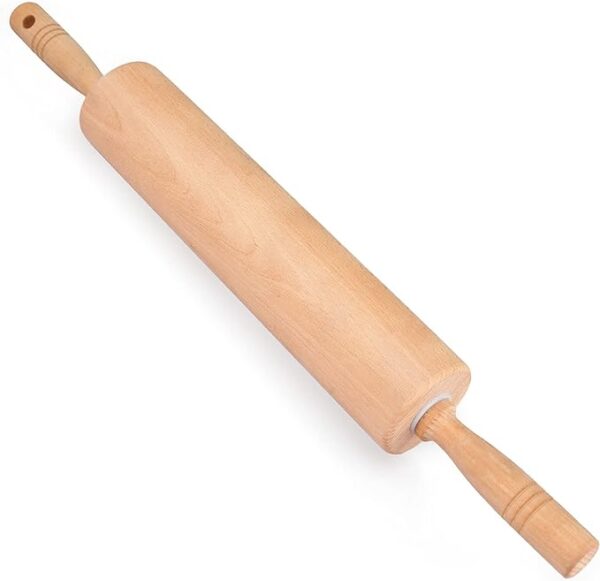 Classic Rolling Pin for Baking 18'' Long - Gifbera Beech Wood Dough Roller Pin
