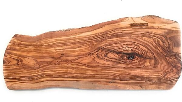 20" Rustic Handmade Bark Edge Olive Wood Charcuterie Board by Orchard Hardwoods - In Sm 12", Med 16, Lg 20, XL 24. (Large 20x7-9x0.8”)