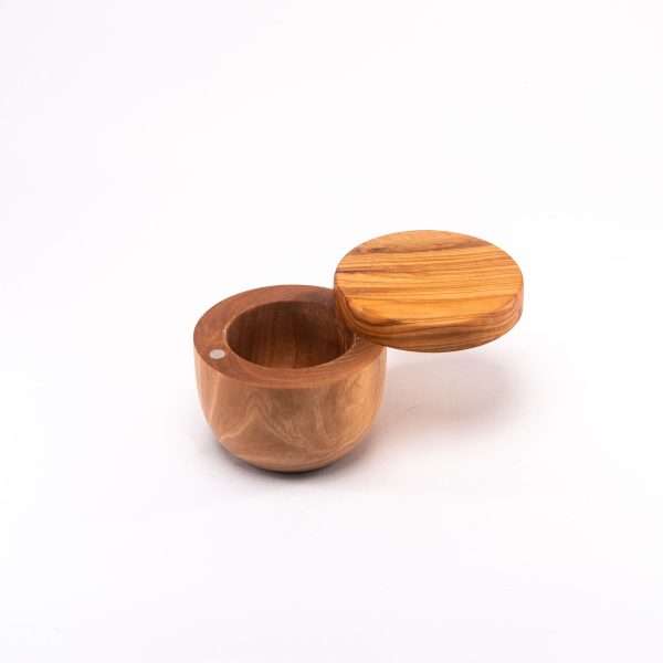 Olive Wooden Salt Cellar