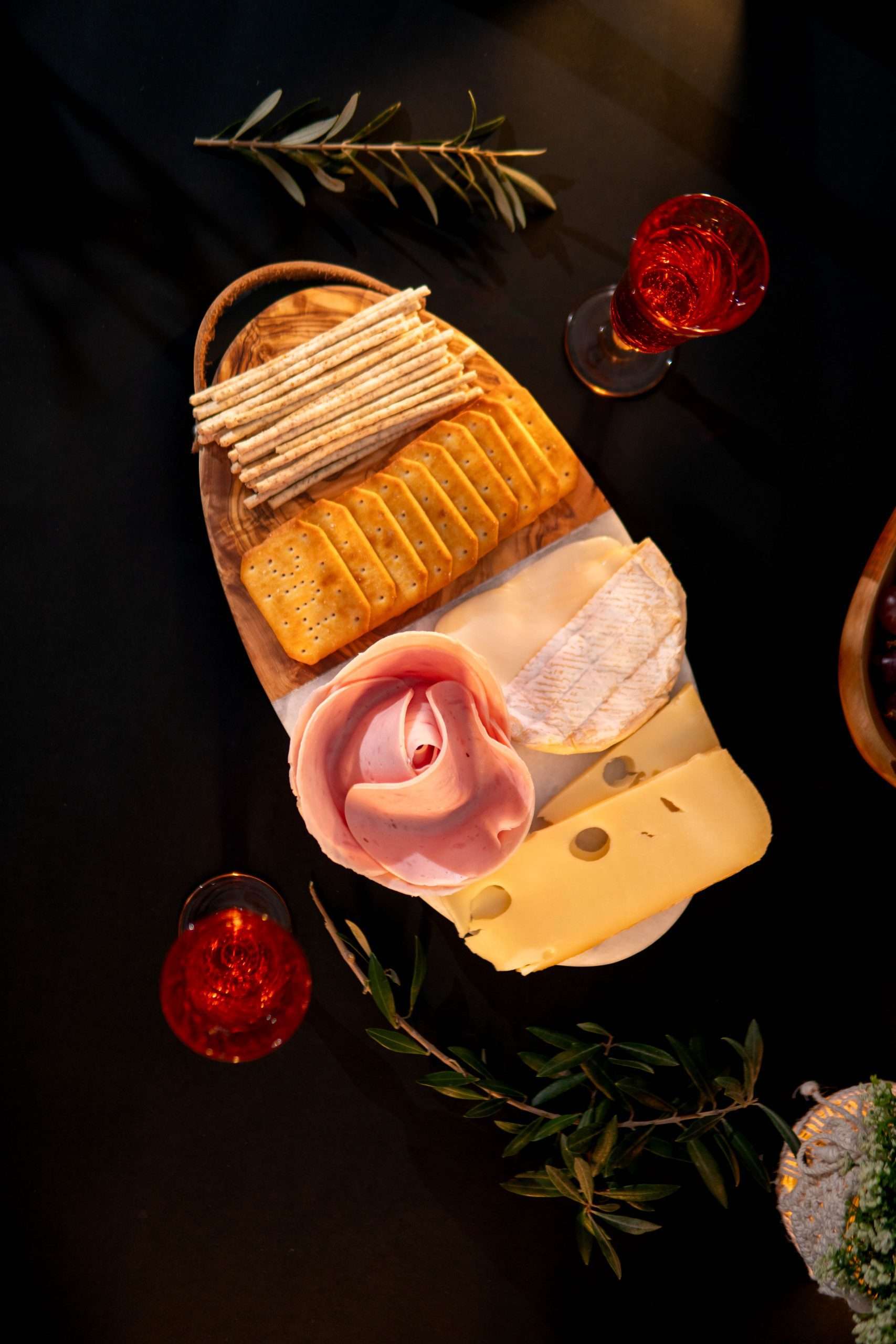 Marble and Wood Charcuterie Board