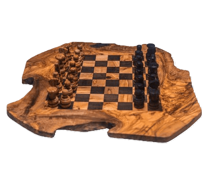 Olive wood chess board